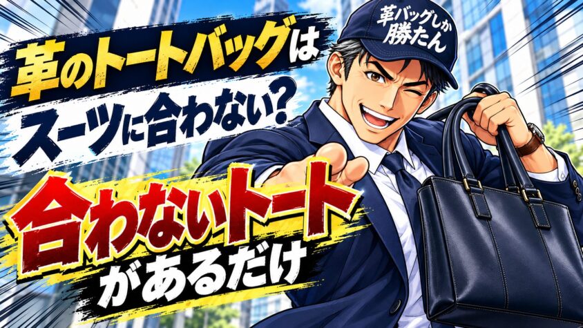 革のトートバッグはスーツに合わない？結論は「合わないトートがあるだけ」
