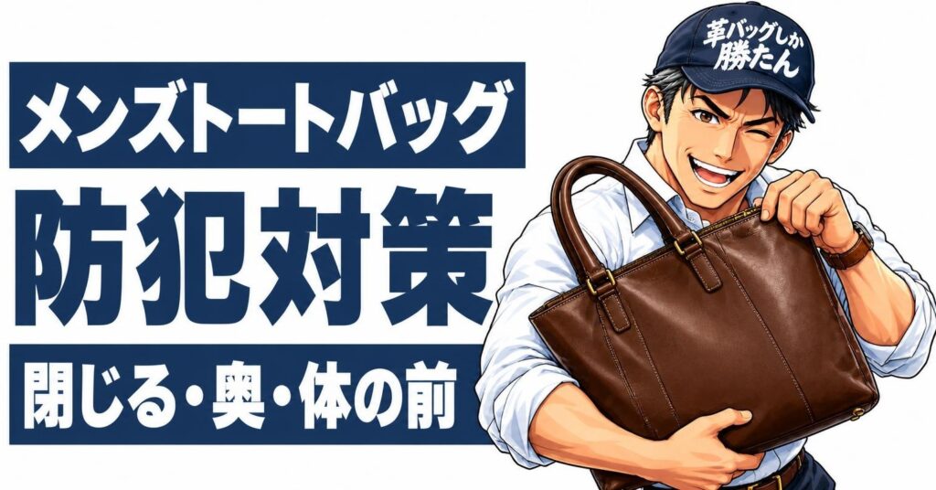 メンズトートバッグの中身が丸見え！防犯対策と失敗しない選び方5つ