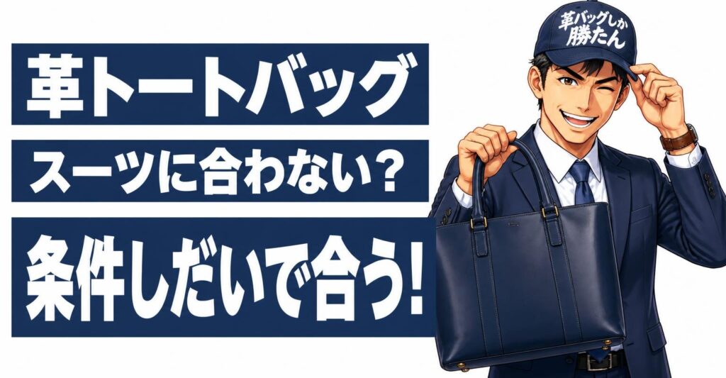 革のトートバッグはスーツに合わない？40代男性の選び方7つ