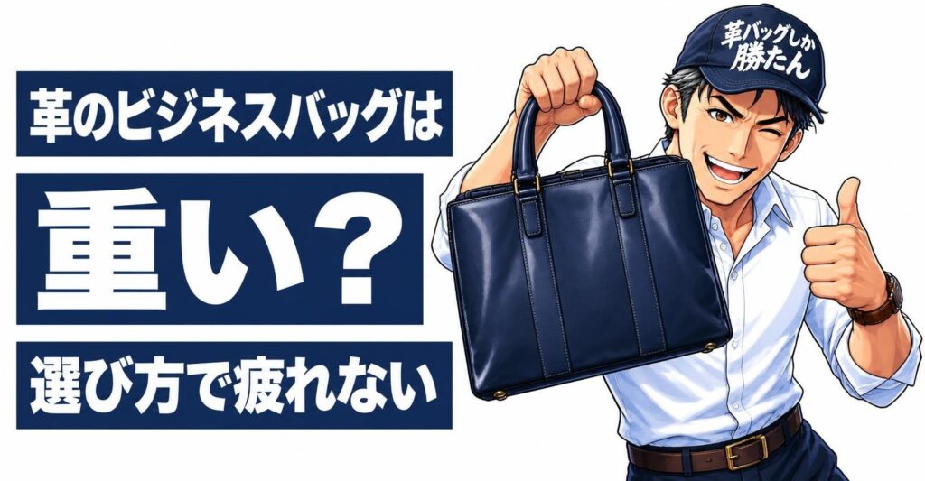 革のビジネスバッグは重い？疲れない選び方と対策