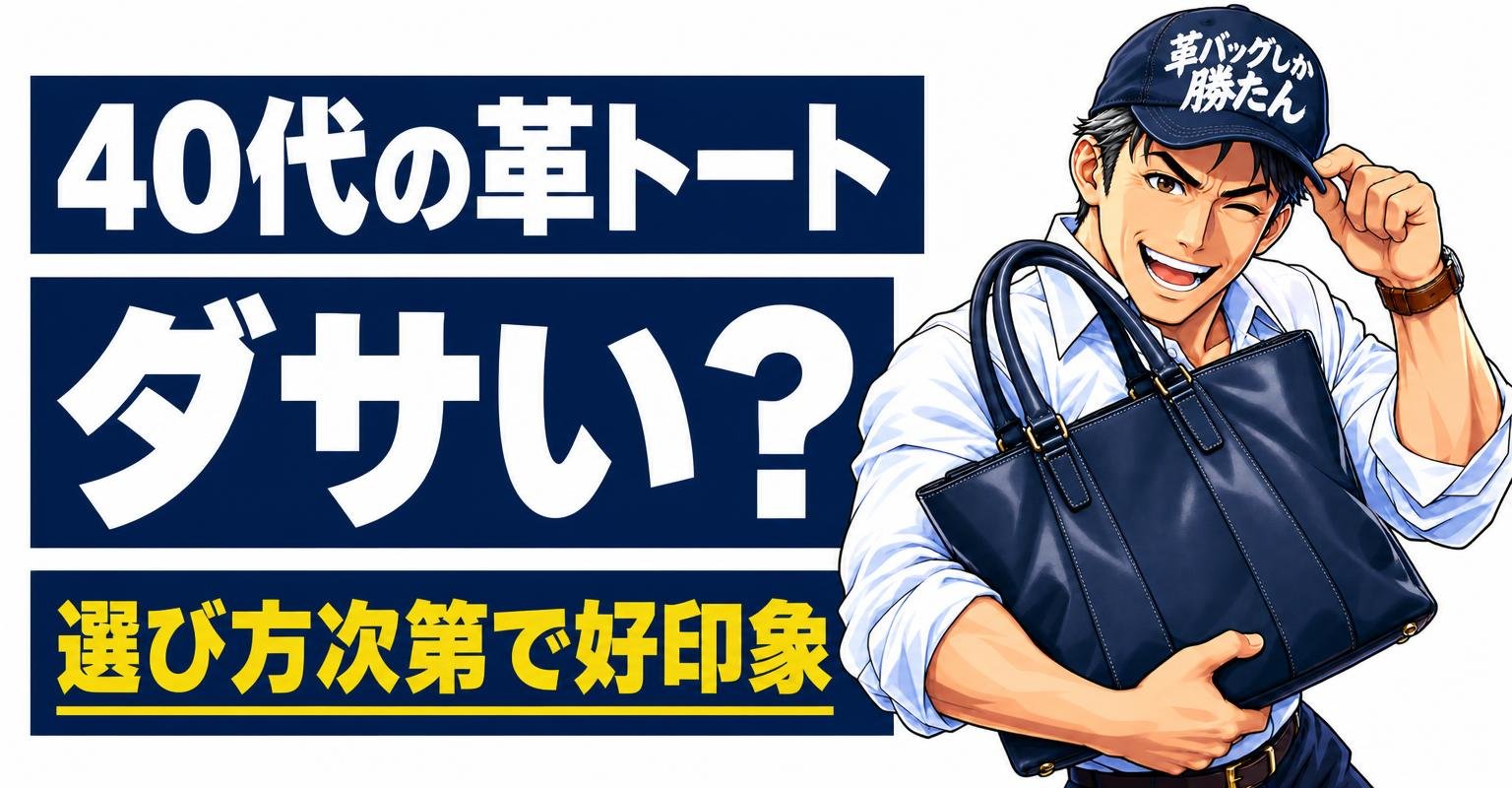 40代男性の革トートバッグはダサい？おじさん見えしない選び方5条件