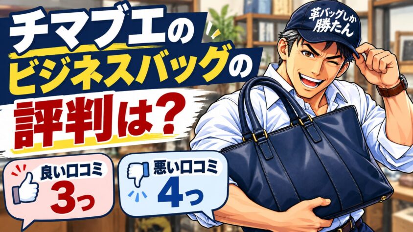 チマブエのビジネスバッグの評判は？良い口コミ3つ・悪い口コミ4つを先にまとめ