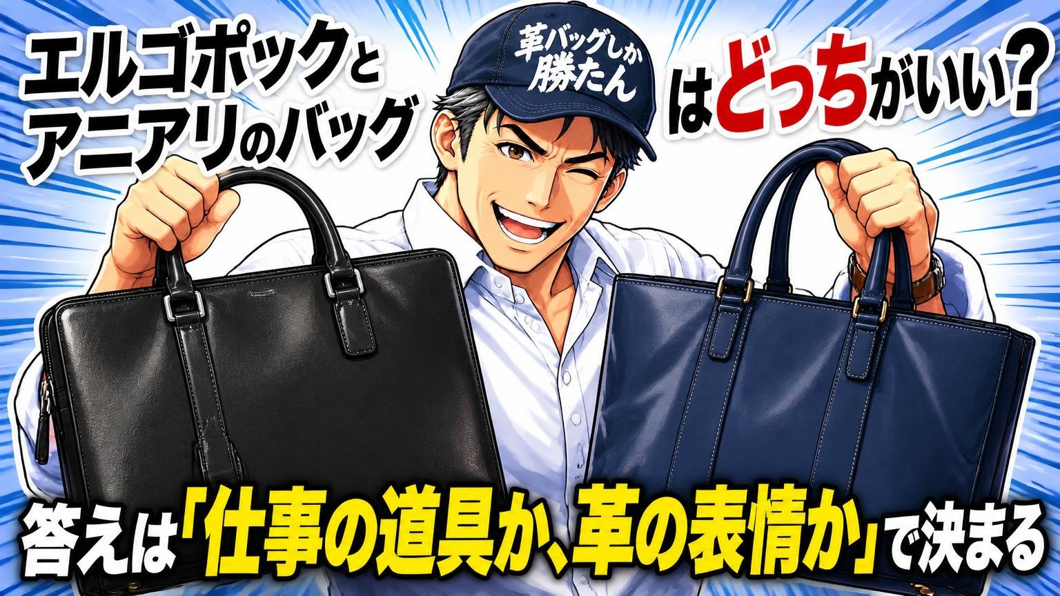 エルゴポックとアニアリのバッグはどっちがいい？答えは「仕事の道具か、革の表情か」で決まる