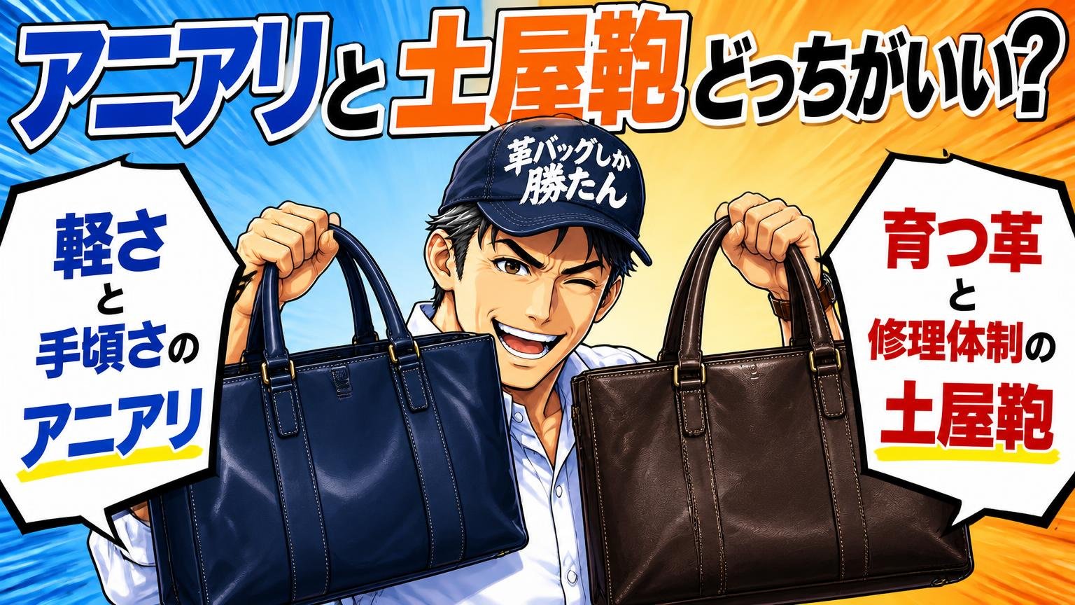 アニアリと土屋鞄のバッグはどっちがいい？答えは「軽さと手頃さのアニアリ、育つ革と修理体制の土屋鞄」