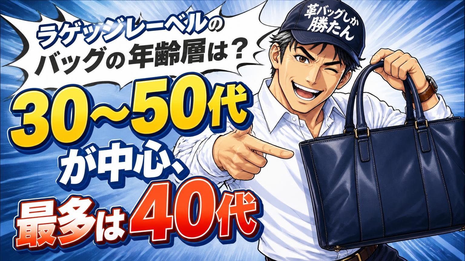 ラゲッジレーベルのバッグの年齢層は？答えは「30〜50代が中心、最多は40代」