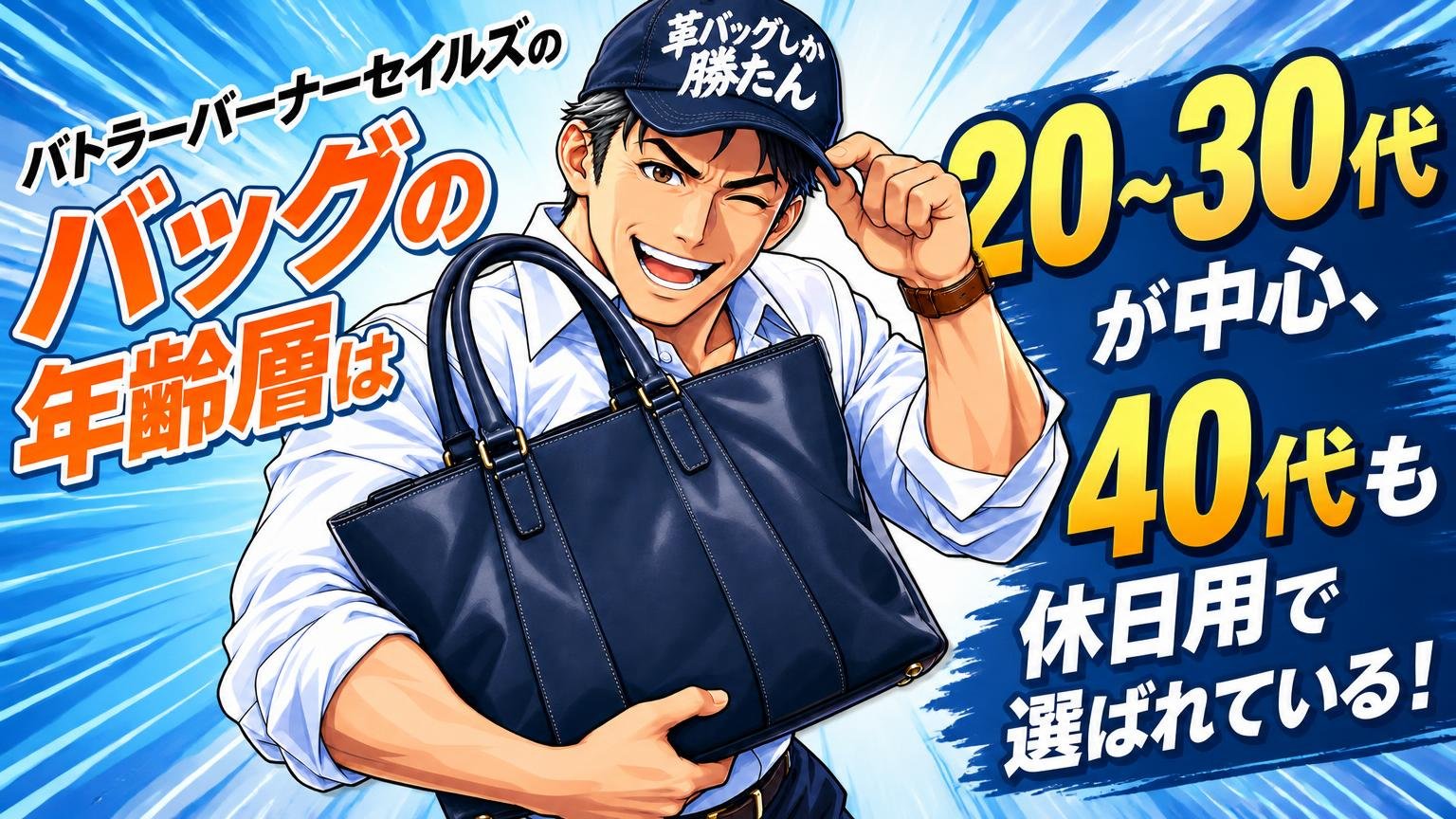 バトラーバーナーセイルズのバッグの年齢層は「20〜30代が中心、40代も休日用で選ばれている」