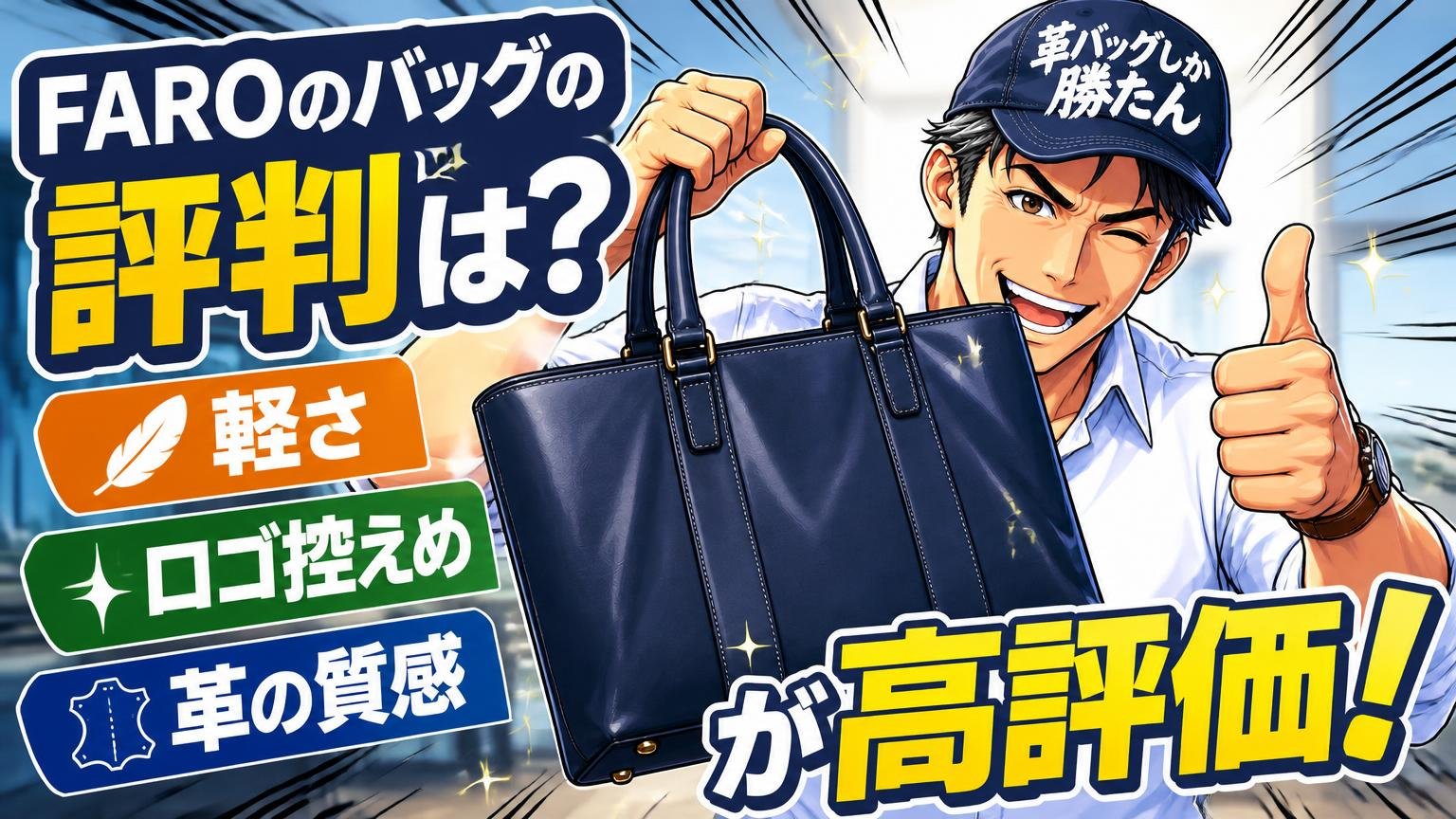 FARO(ファーロ)のバッグの評判は?口コミをまとめると「軽さ・ロゴ控えめ・革の質感」が高評価