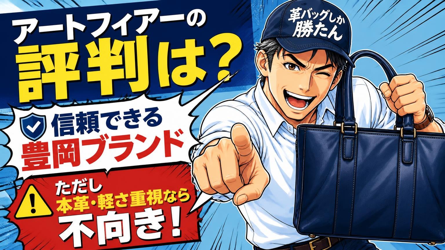 アートフィアーのバッグの評判は「信頼できる豊岡ブランド」ただし本革・軽さ重視なら不向き