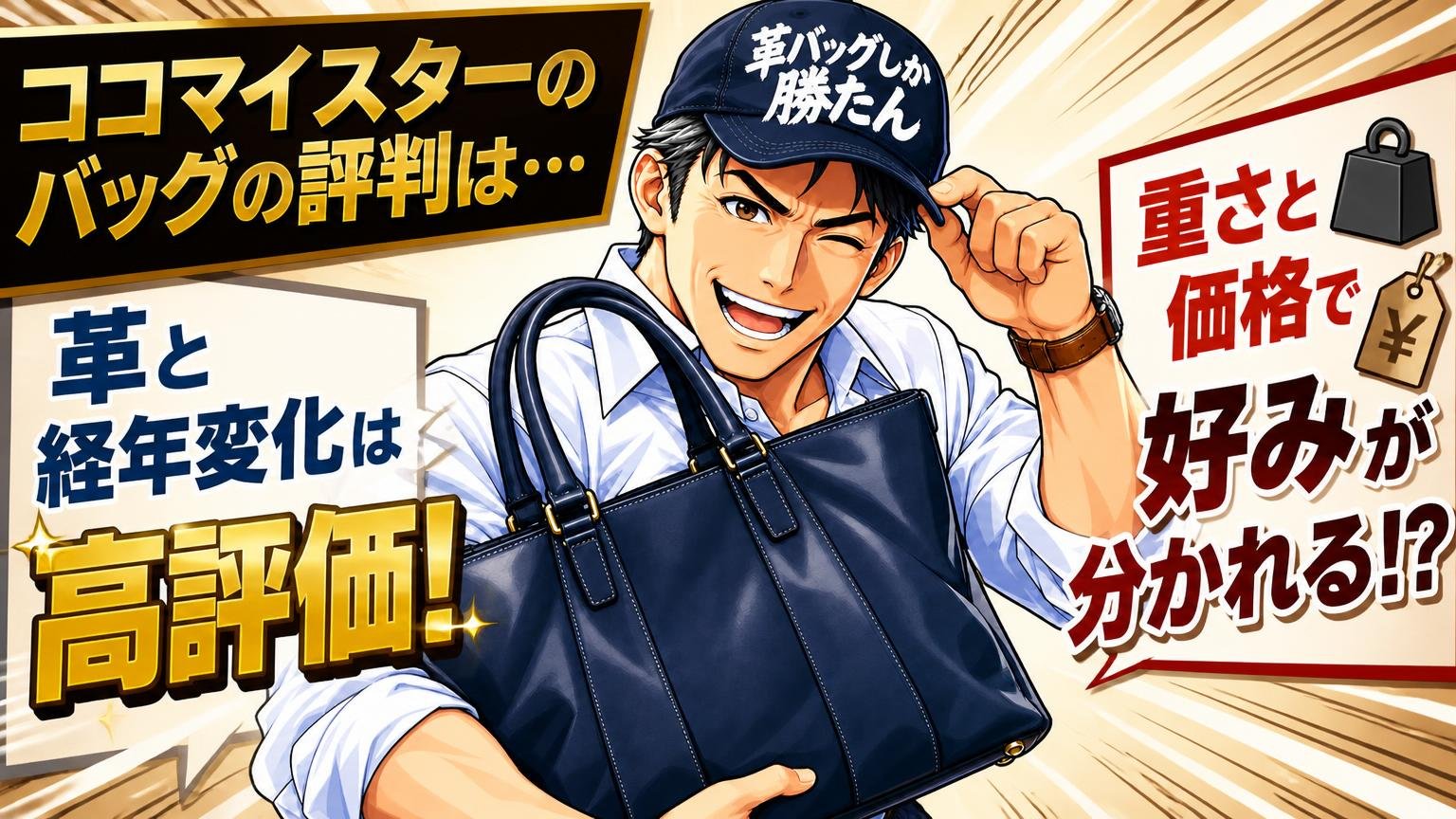 ココマイスターのバッグの評判は「革と経年変化は高評価、重さと価格で好みが分かれる」