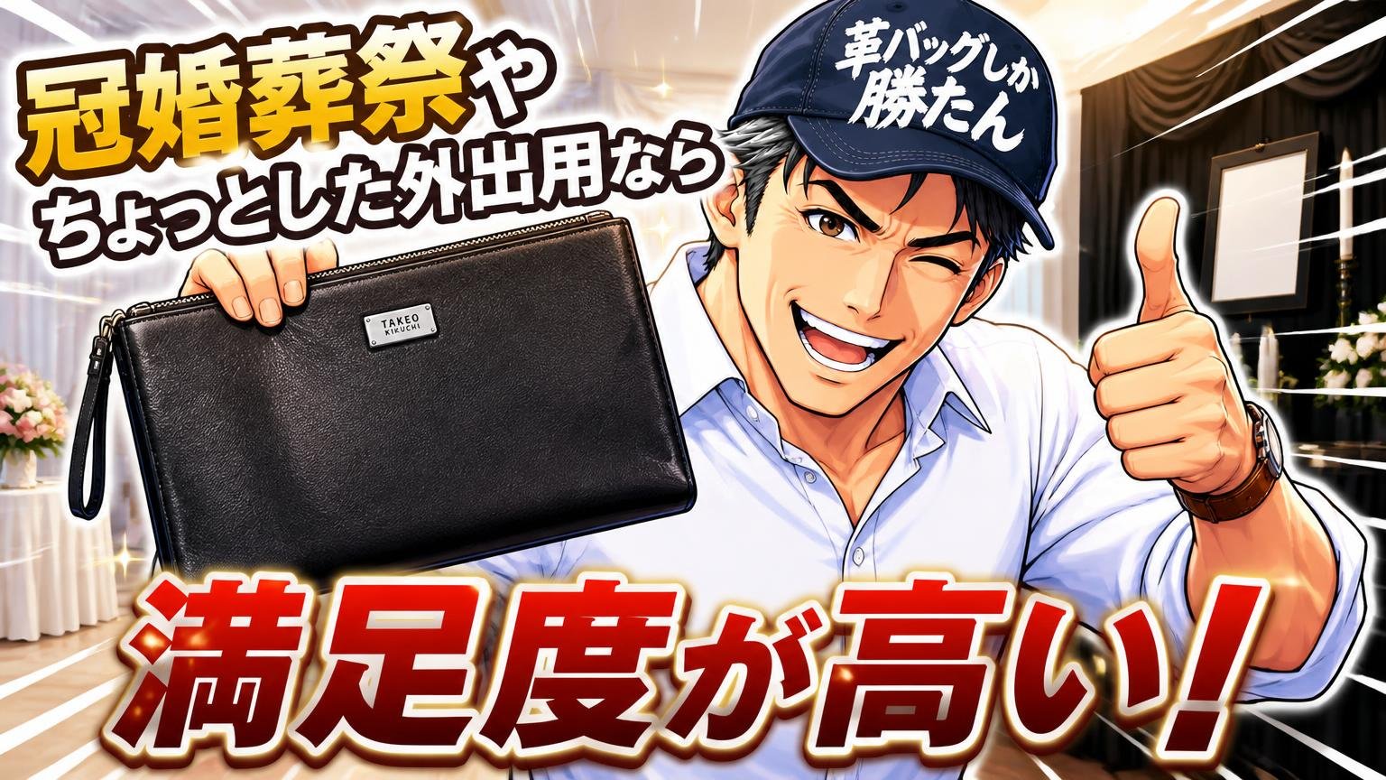タケオキクチのクラッチバッグの評判は「冠婚葬祭やちょっとした外出用なら満足度が高い」