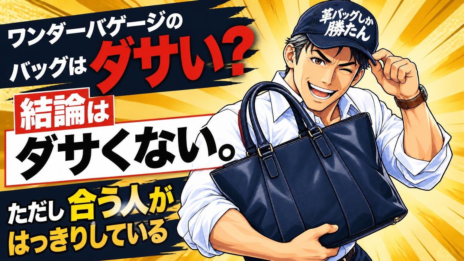 ワンダーバゲージのバッグはダサい？結論は「ダサくない。ただし合う人がはっきりしている」