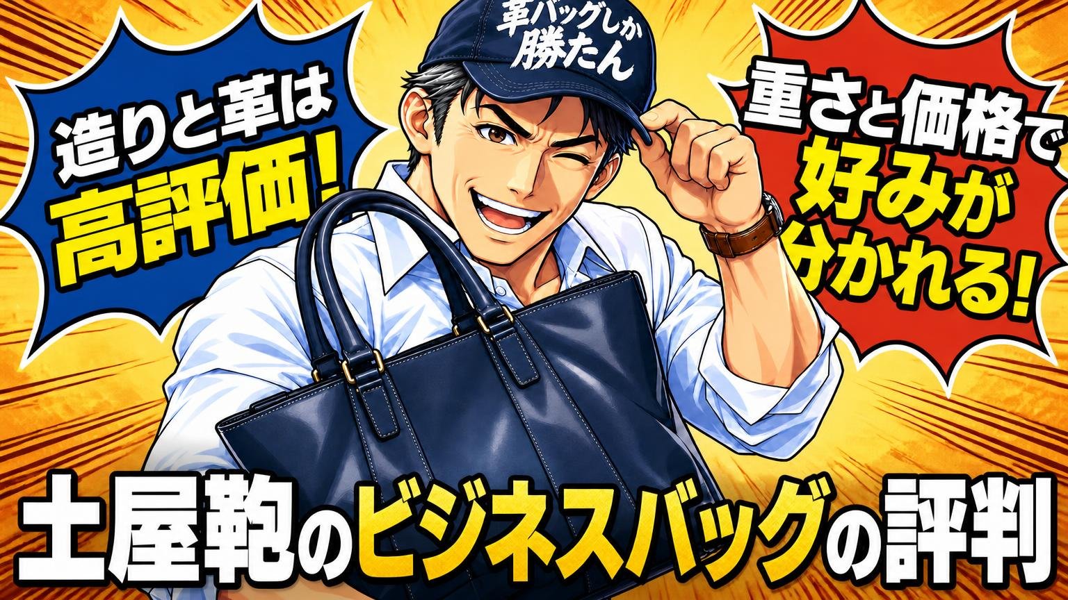 土屋鞄のビジネスバッグの評判は「造りと革は高評価、重さと価格で好みが分かれる」
