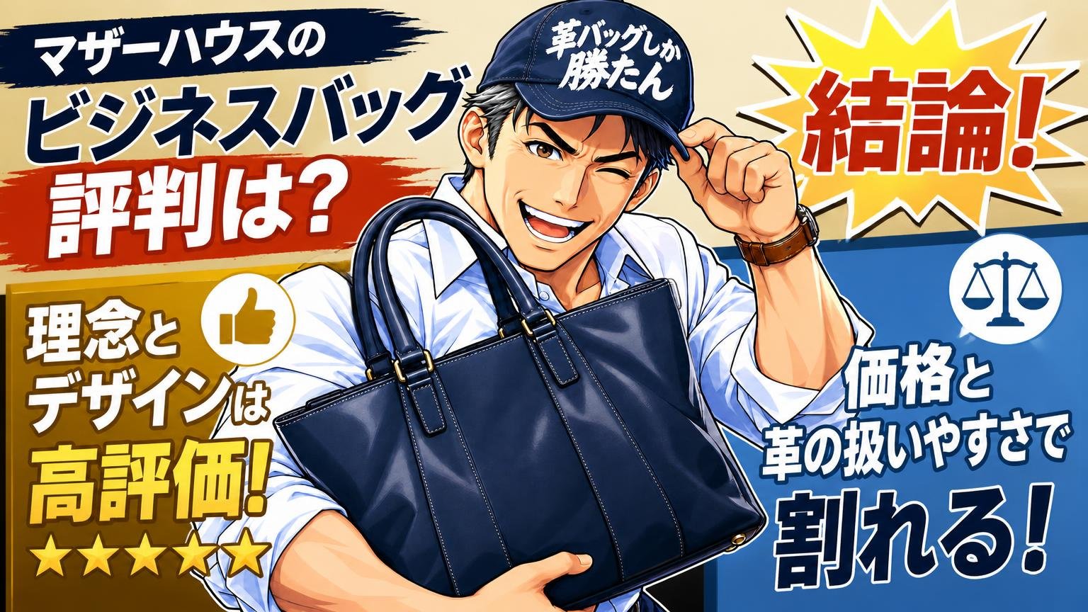 マザーハウスのビジネスバッグの評判は？結論「理念とデザインは高評価、価格と革の扱いやすさで割れる」