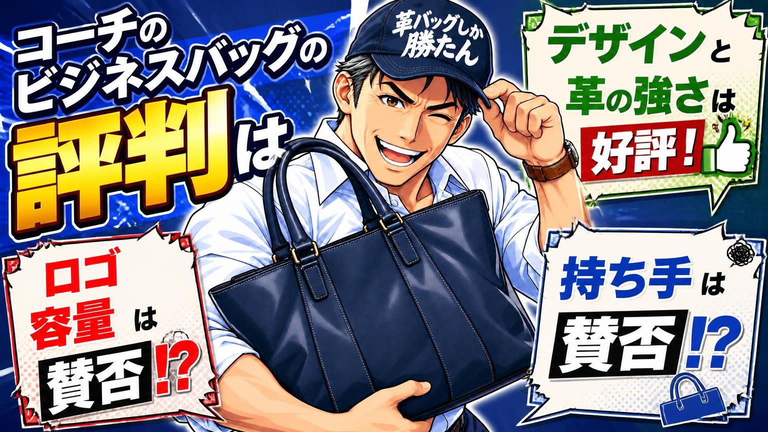 コーチのビジネスバッグの評判は「デザインと革の強さは好評、ロゴ・容量・持ち手は賛否」