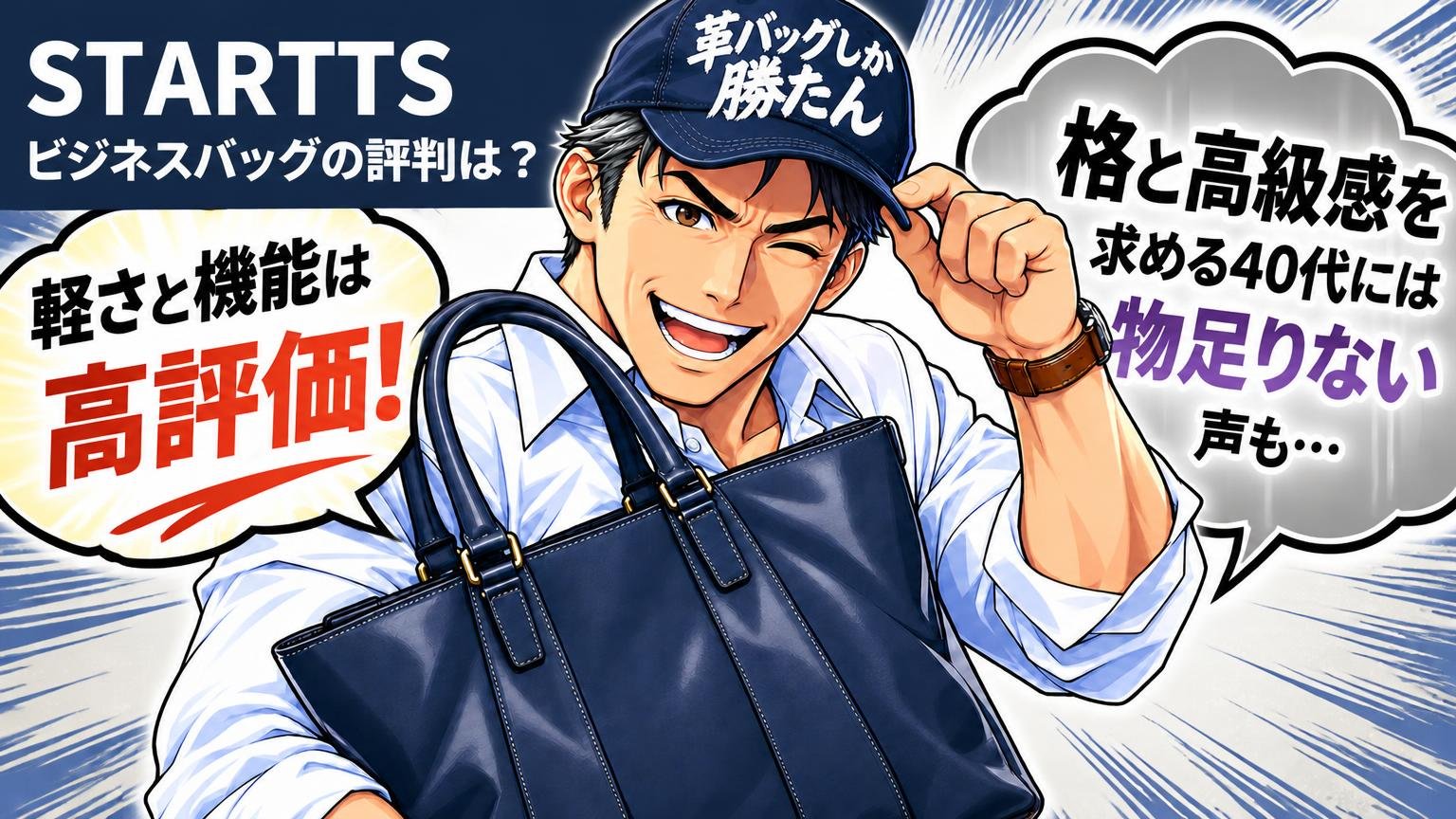 STARTTSのビジネスバッグの評判は？「軽さと機能は高評価、格と高級感を求める40代には物足りない声も」