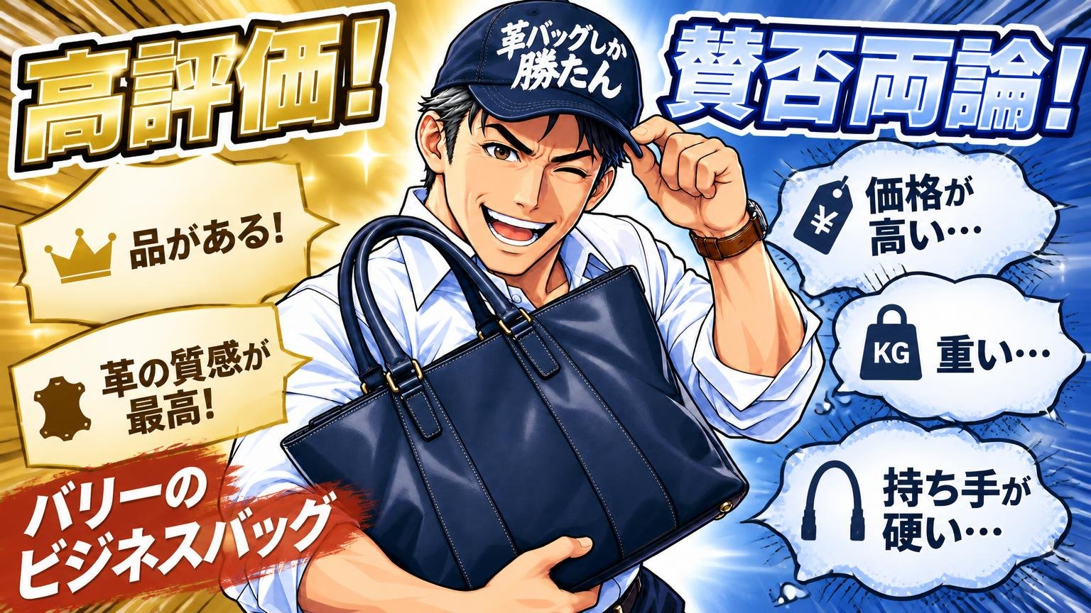 バリーのビジネスバッグの評判は「品と革質は高評価、価格・重さ・持ち手で賛否が分かれる」