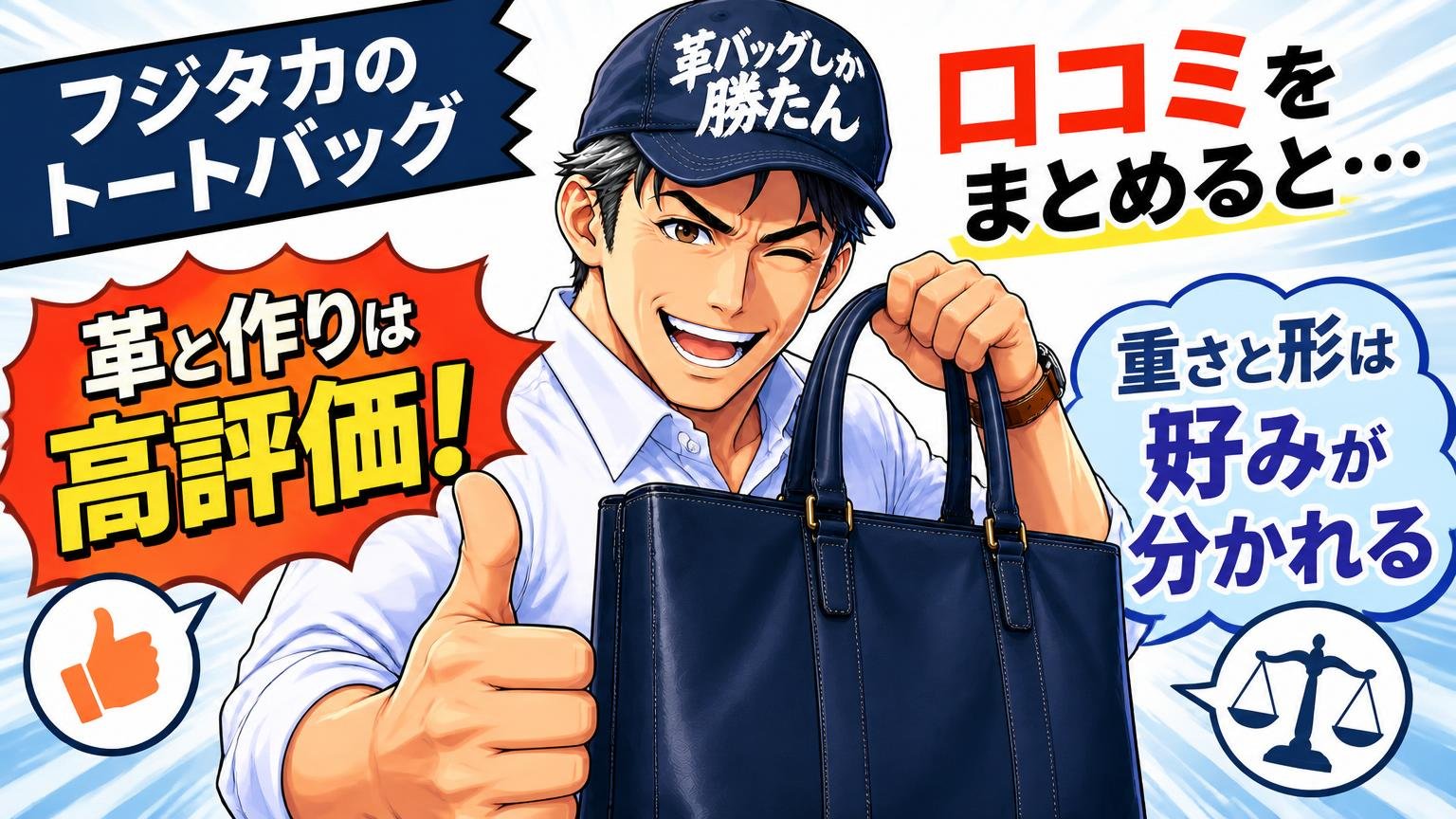 フジタカのトートバッグの評判は?口コミをまとめると「革と作りは高評価、重さと形は好みが分かれる」