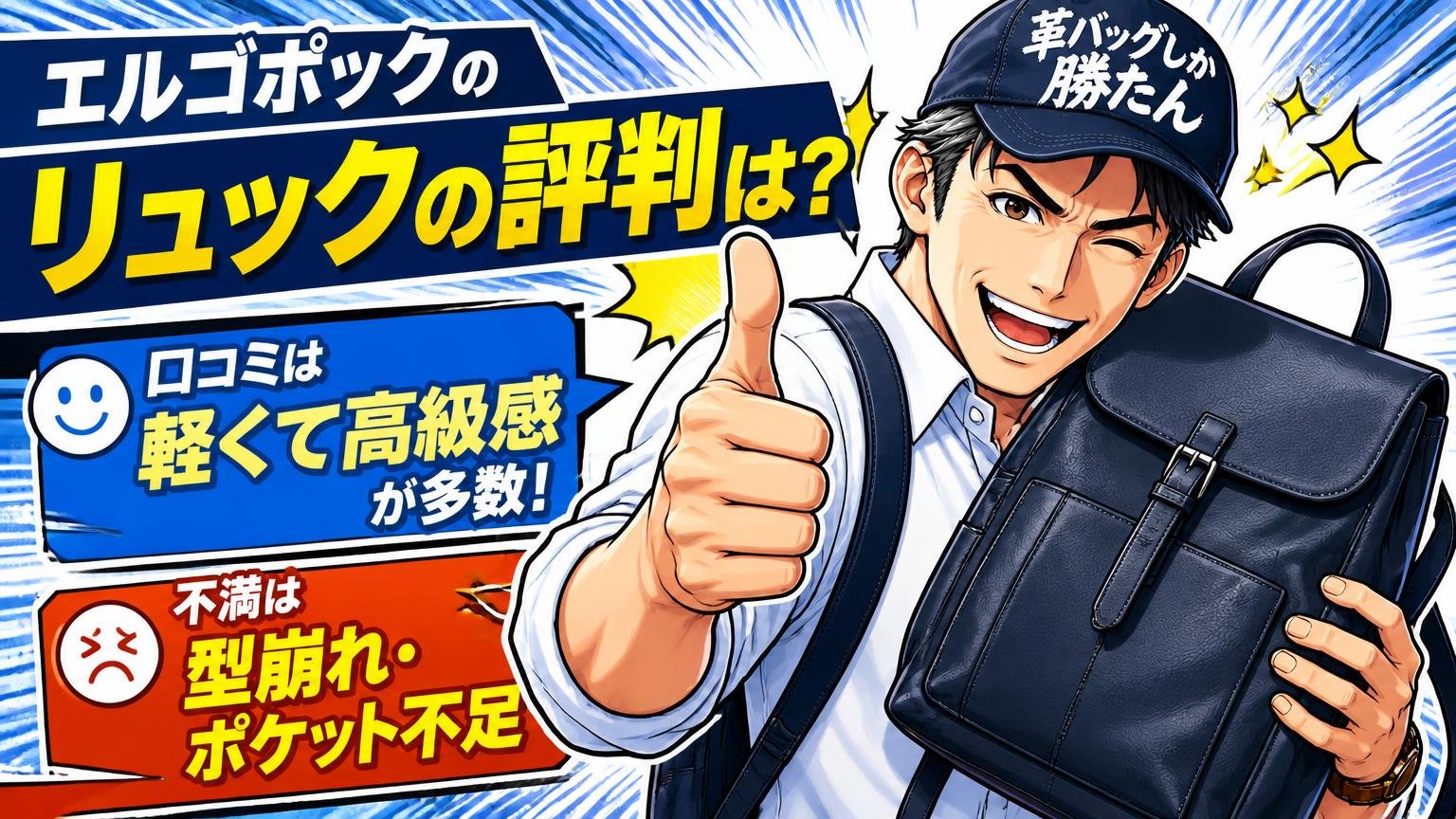 エルゴポックのリュックの評判は？口コミは「軽くて高級感」が多数、不満は「型崩れ・ポケット不足」