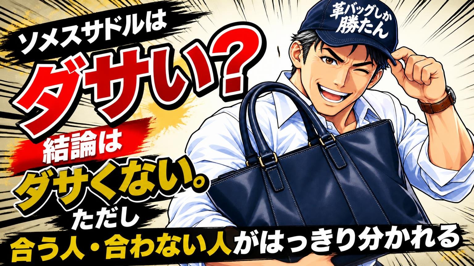 ソメスサドルはダサい？結論は「ダサくない。ただし合う人・合わない人がはっきり分かれる」