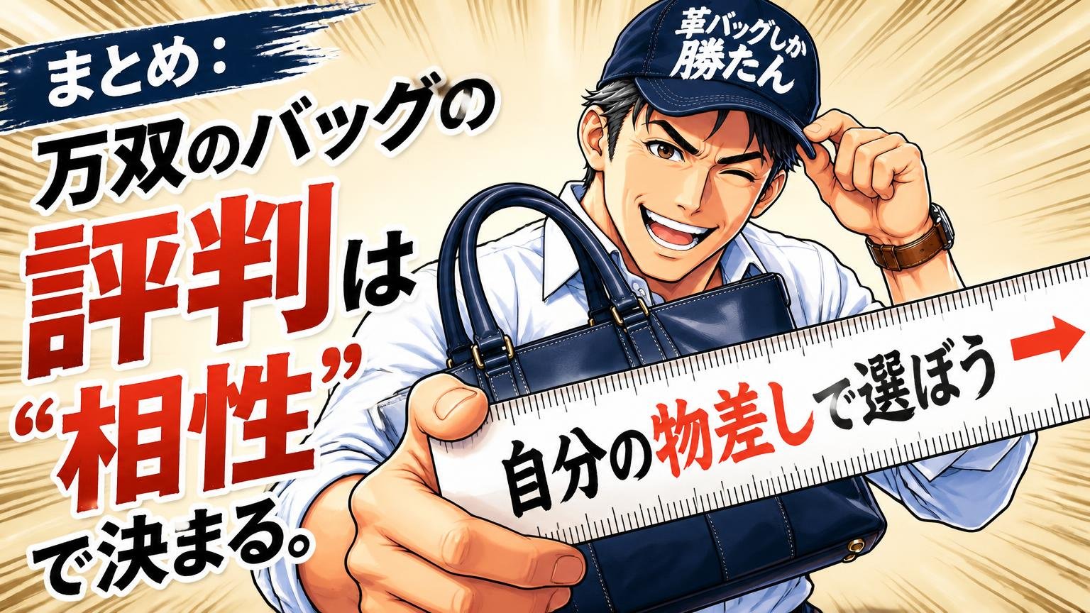 まとめ：万双のバッグの評判は「相性」で決まる。自分の物差しで選ぼう