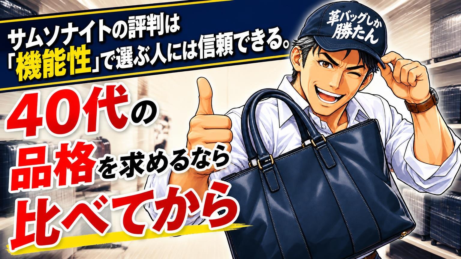 まとめ：サムソナイトの評判は「機能性」で選ぶ人には信頼できる。40代の品格を求めるなら比べてから