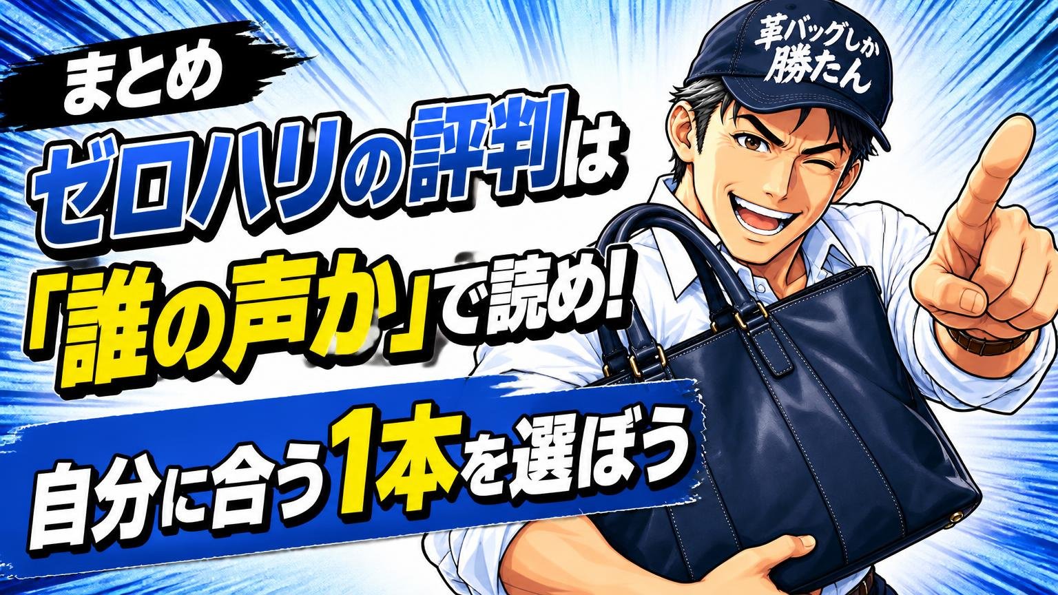 まとめ：ゼロハリの評判は「誰の声か」で読み、自分に合う1本を選ぼう