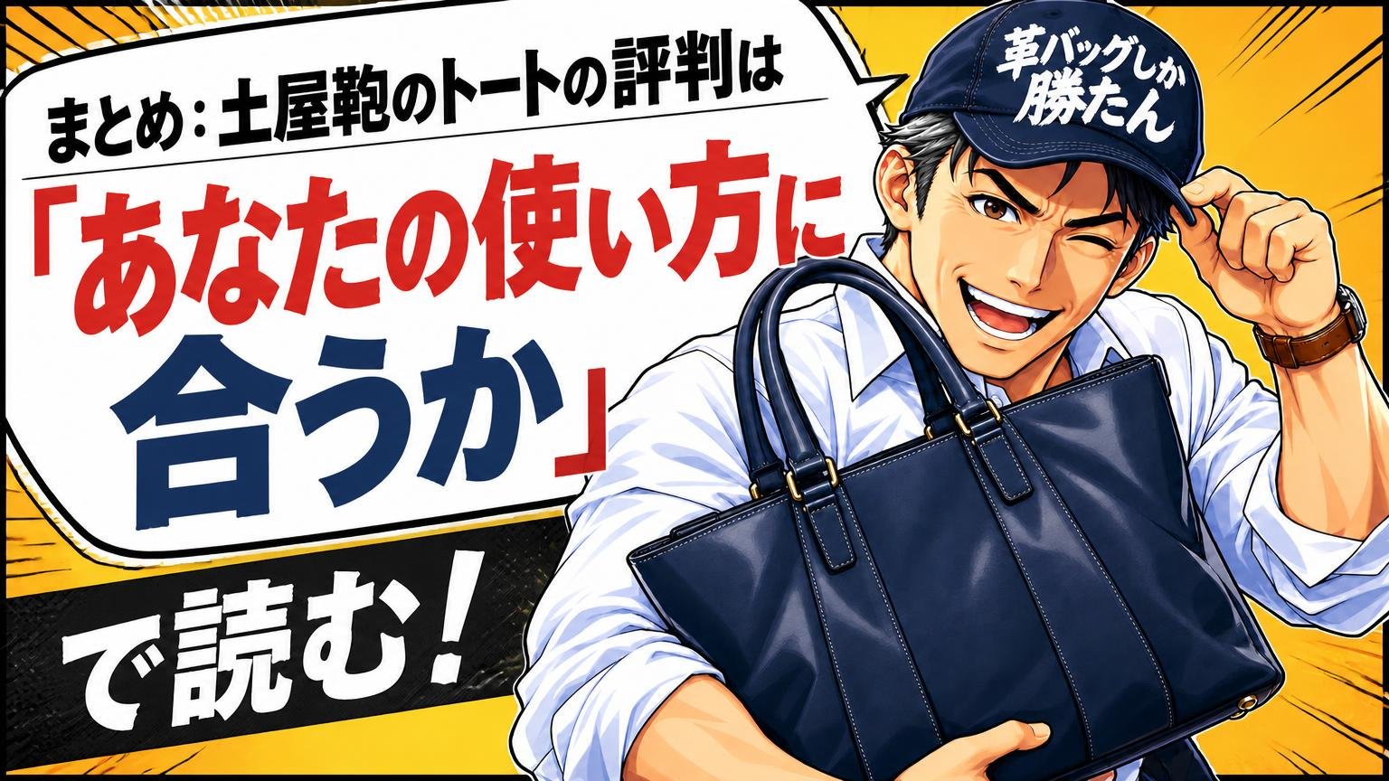 まとめ：土屋鞄のトートの評判は「あなたの使い方に合うか」で読む
