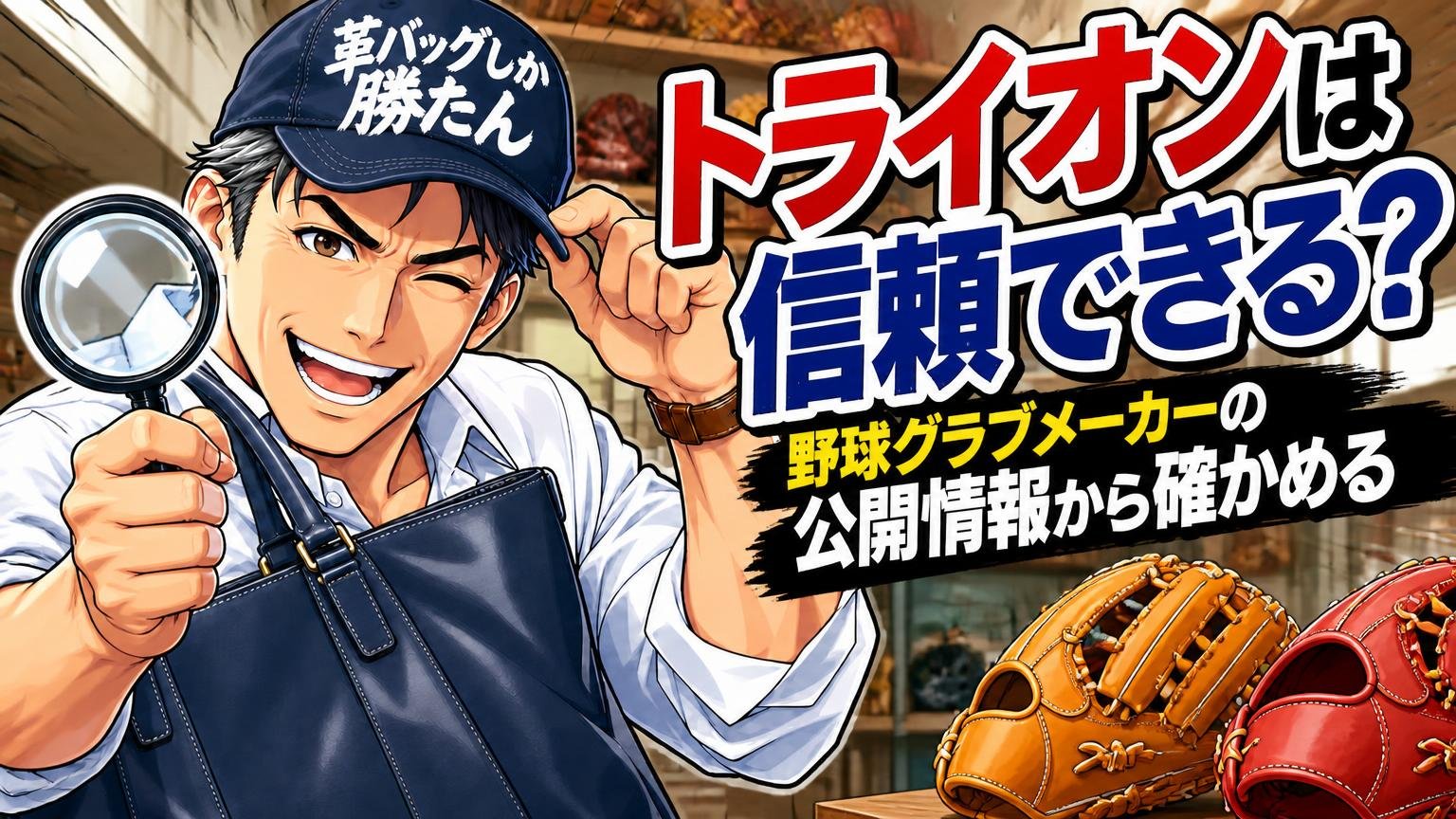 トライオンは信頼できる?野球グラブメーカーの公開情報から確かめる