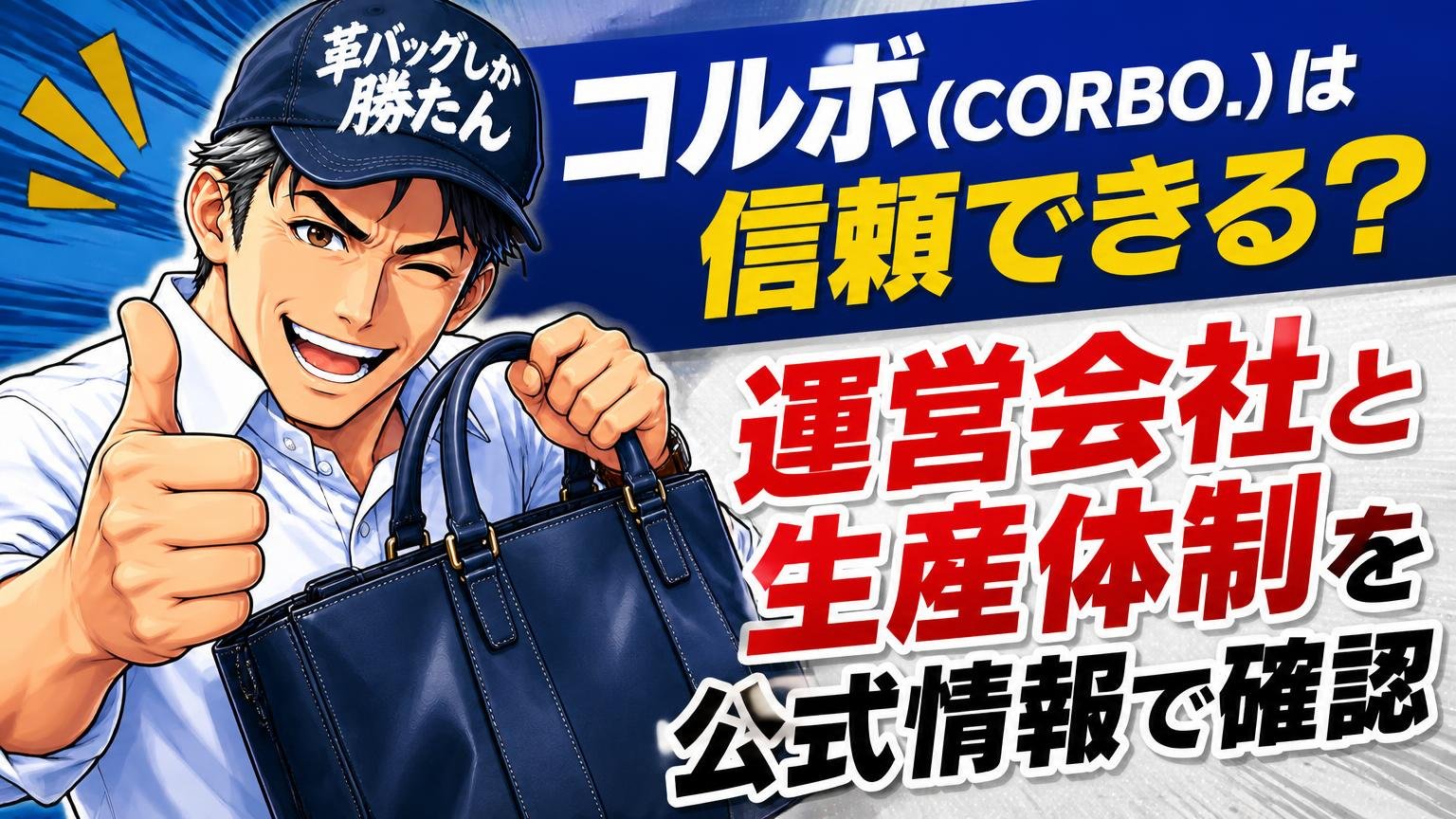 コルボ(CORBO.)は信頼できる?運営会社と生産体制を公式情報で確認