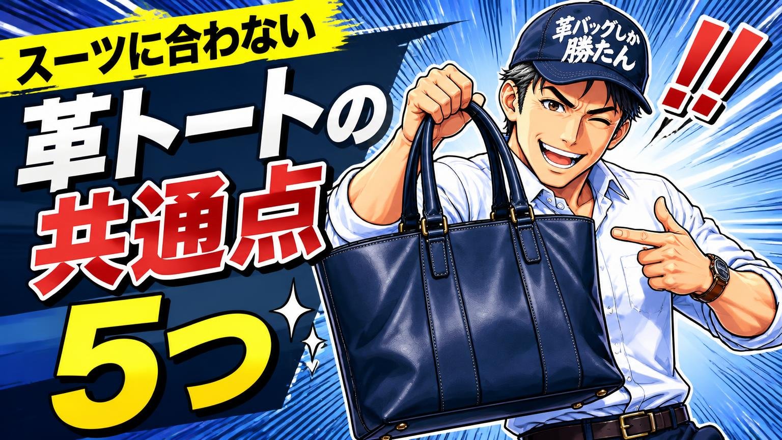 スーツに合わない革トートの共通点5つ