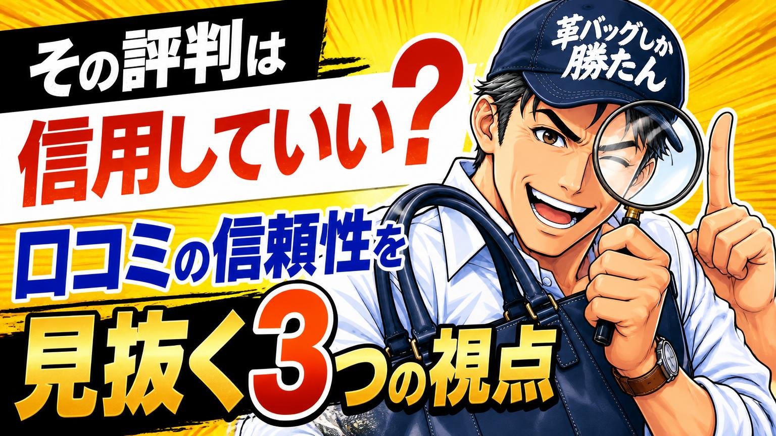 その評判は信用していい？口コミの信頼性を見抜く3つの視点