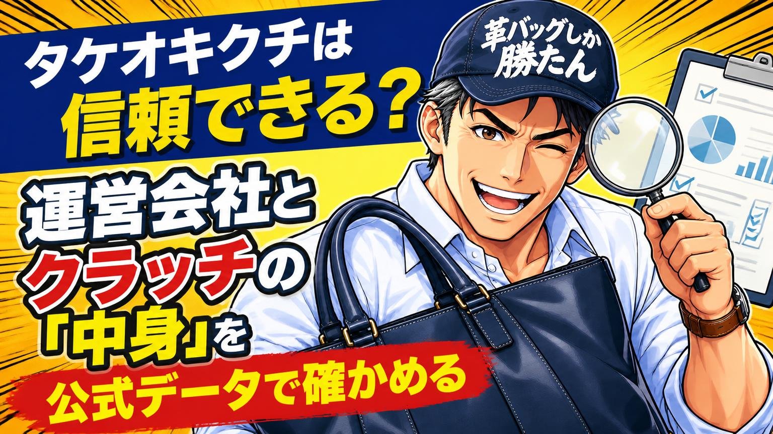 タケオキクチは信頼できる？運営会社とクラッチの「中身」を公式データで確かめる