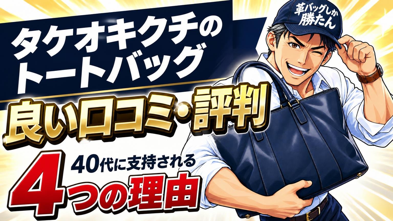 タケオキクチのトートバッグの良い口コミ・評判|40代に支持される4つの理由