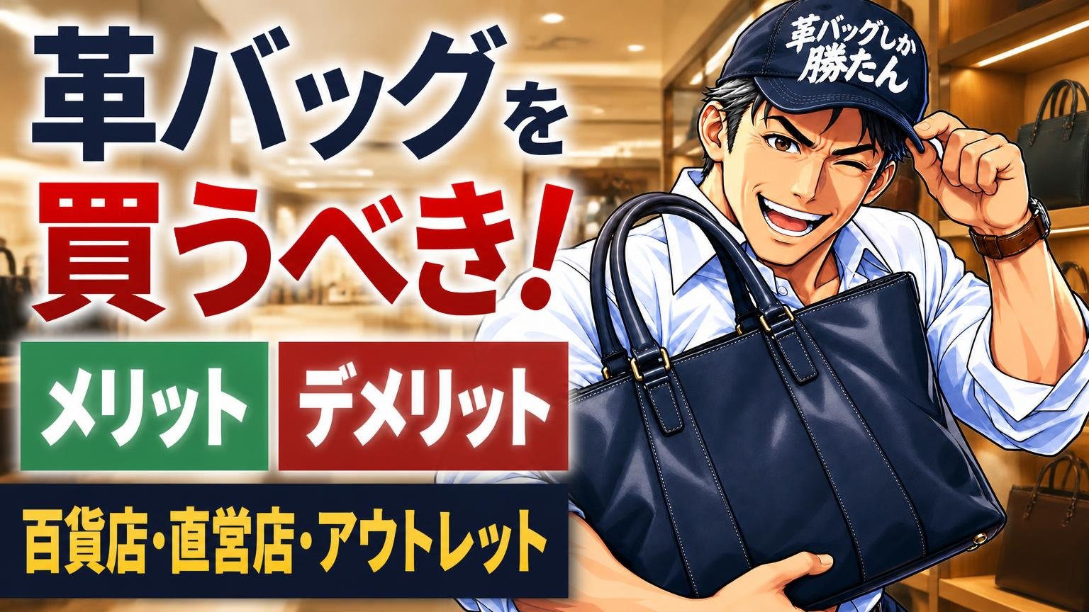 店舗で革バッグを買うメリット・デメリット【百貨店・直営店・アウトレット】