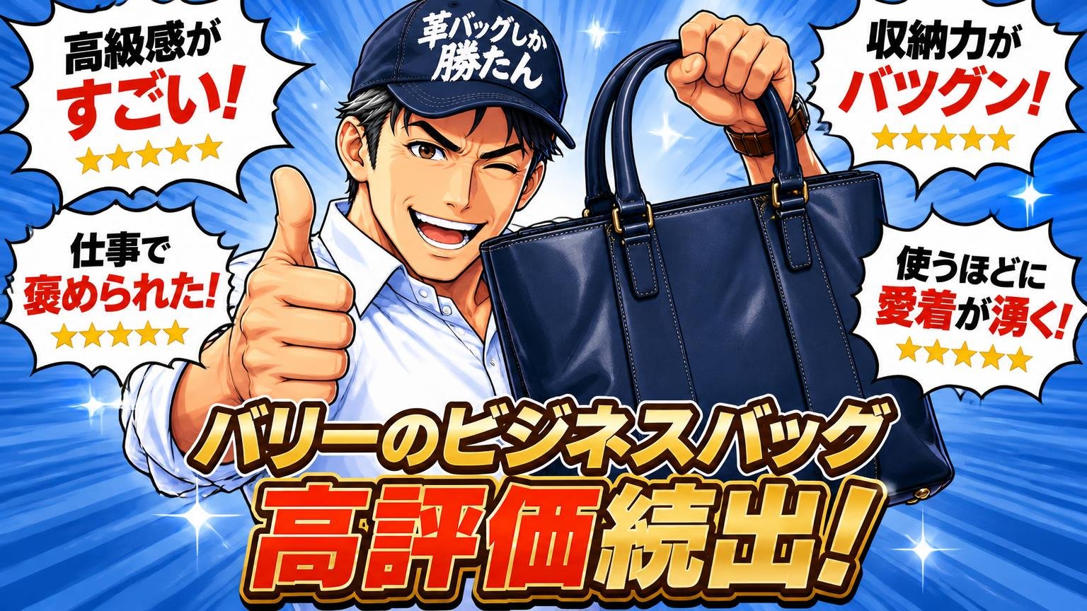 バリーのビジネスバッグの良い評判・口コミ