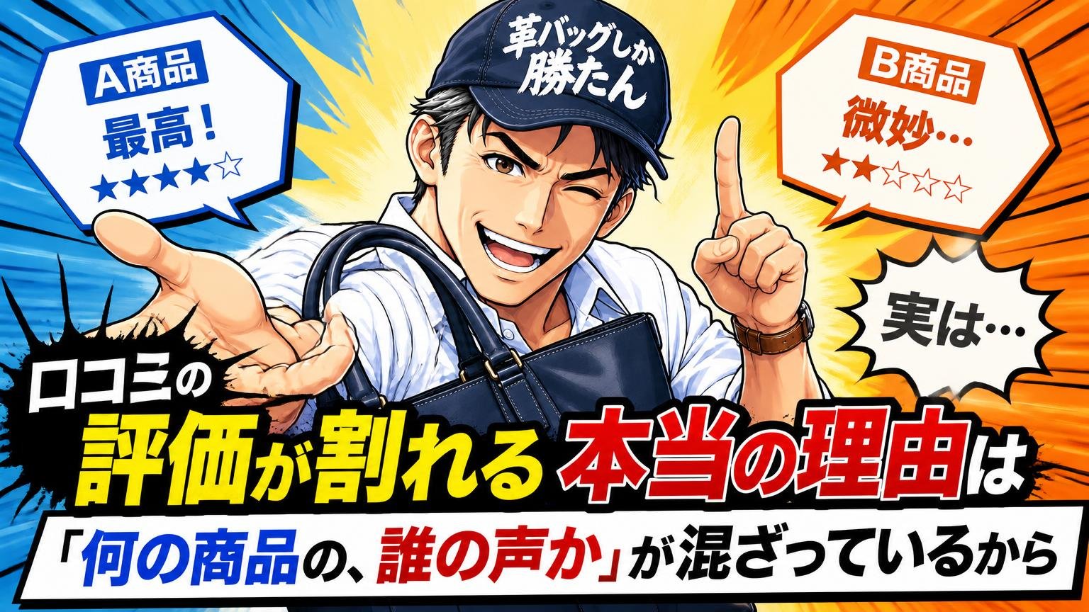 口コミの評価が割れる本当の理由は「何の商品の、誰の声か」が混ざっているから