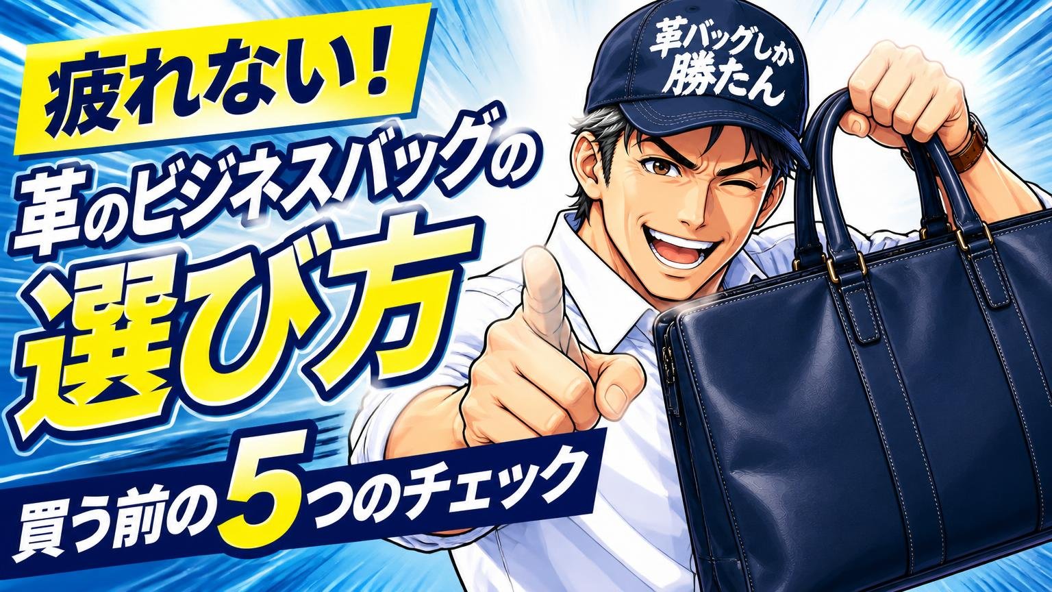 疲れない革のビジネスバッグの選び方｜買う前の5つのチェック