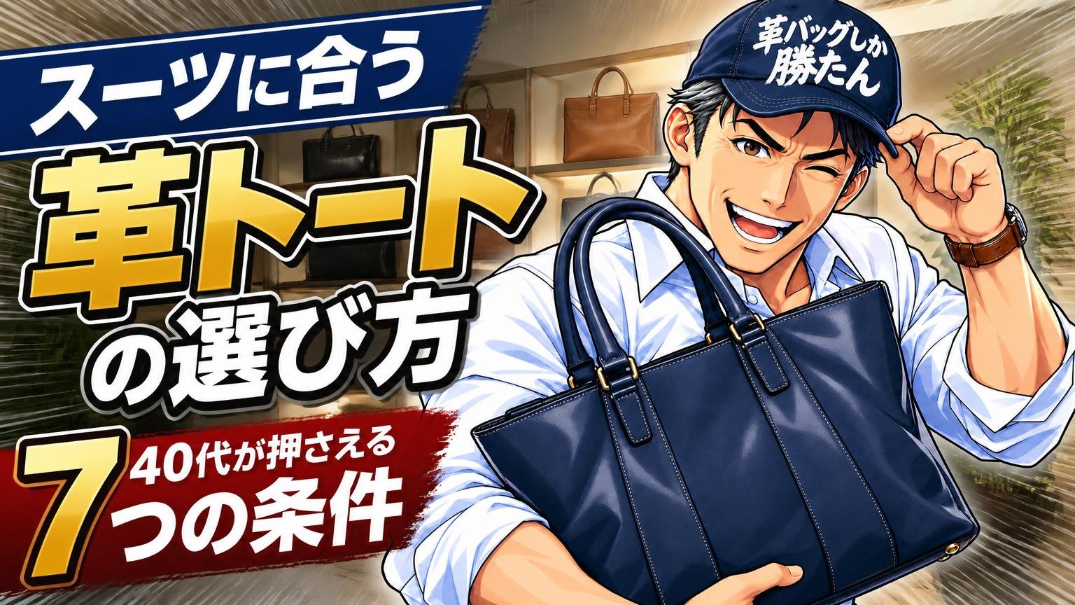 スーツに合う革トートの選び方｜40代が押さえる7つの条件