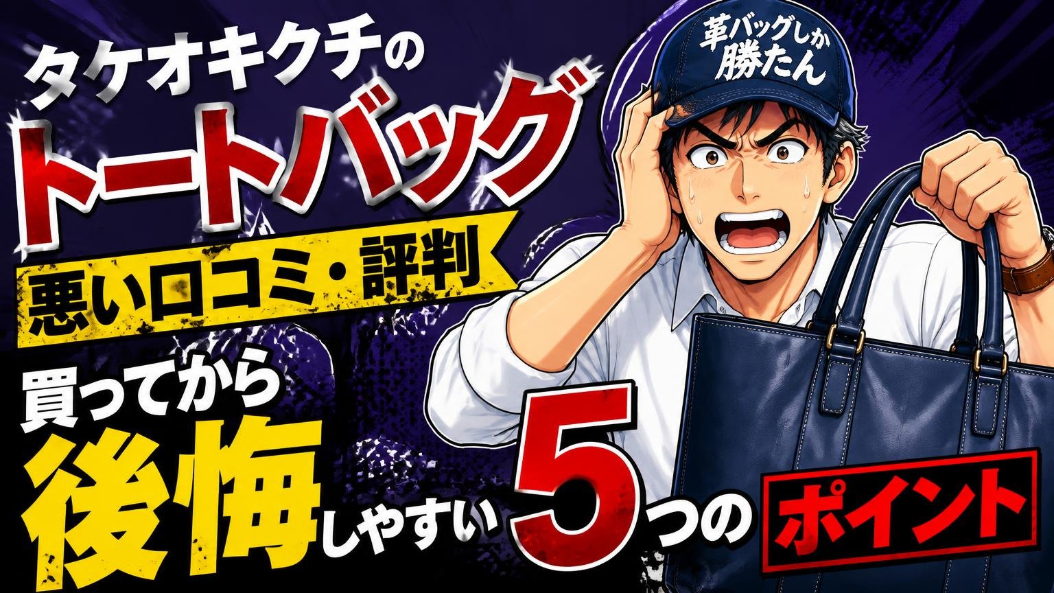 タケオキクチのトートバッグの悪い口コミ・評判|買ってから後悔しやすい5つのポイント