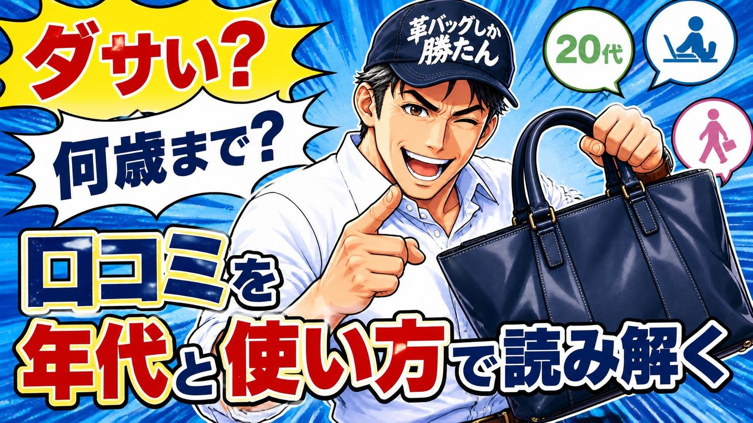 「ダサい？」「何歳まで？」口コミを年代と使い方で読み解く