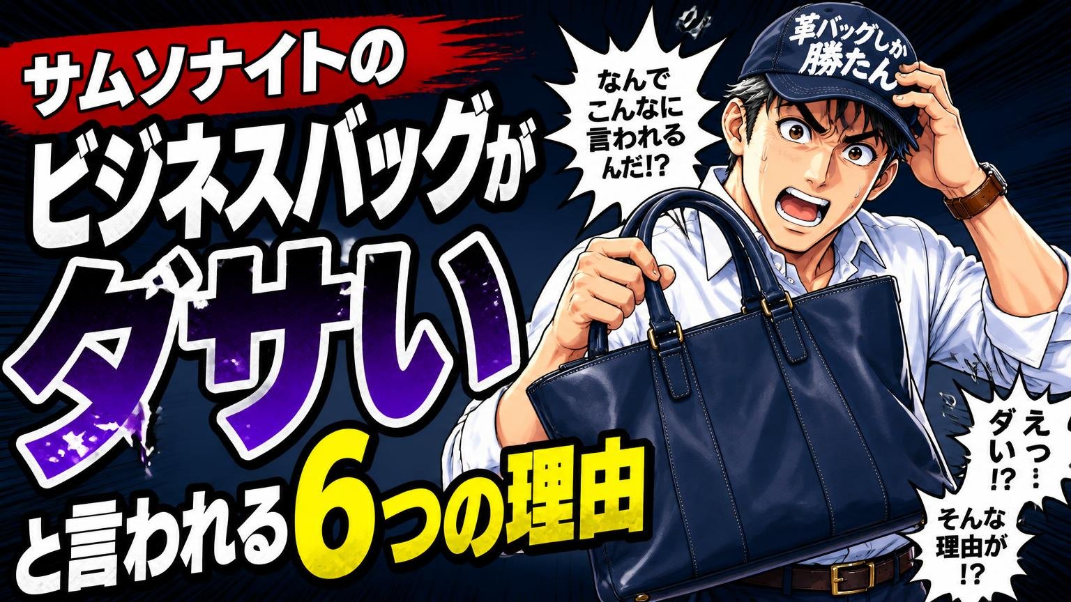 サムソナイトのビジネスバッグがダサいと言われる6つの理由
