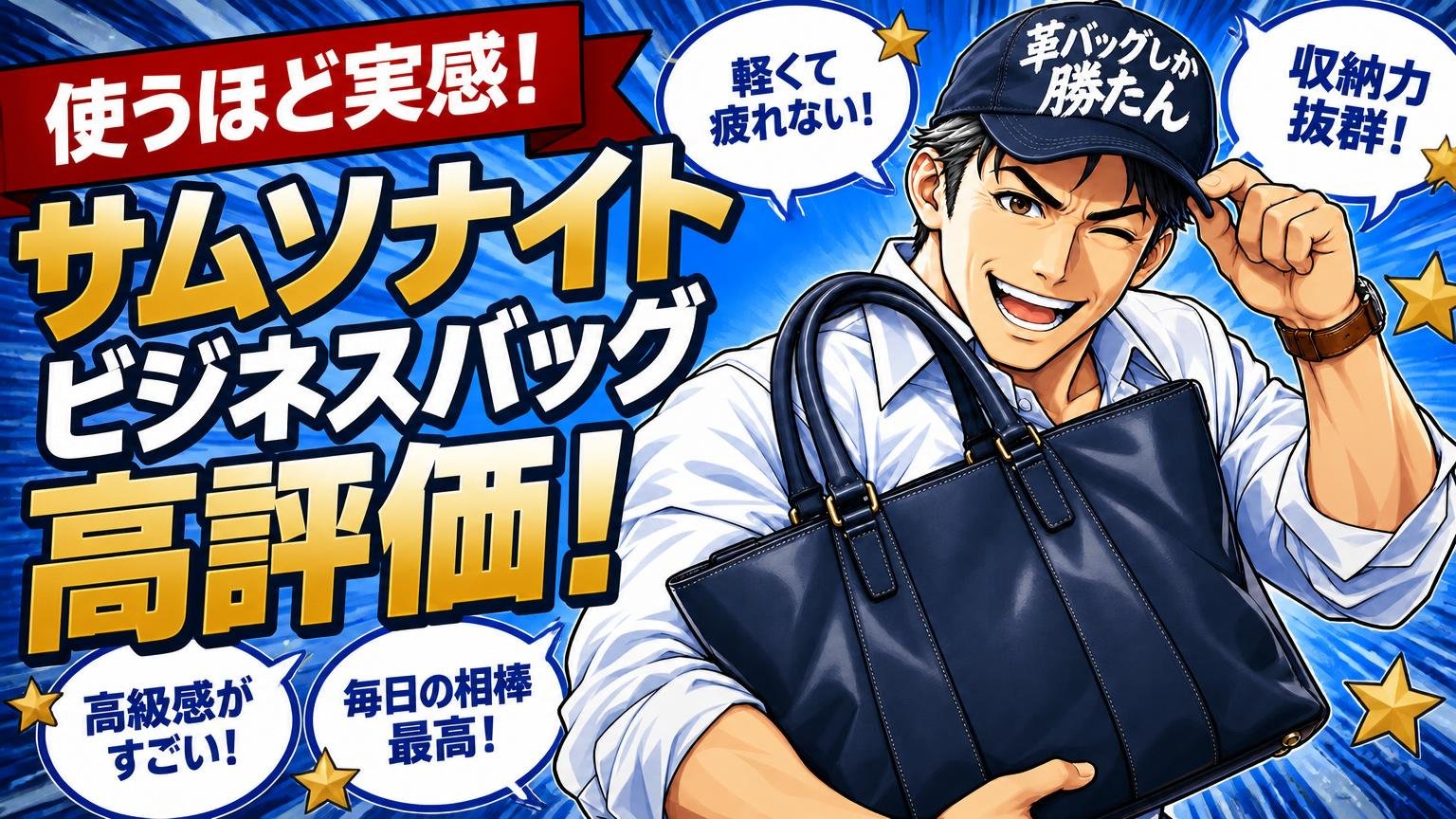 サムソナイトのビジネスバッグの良い口コミ・評判