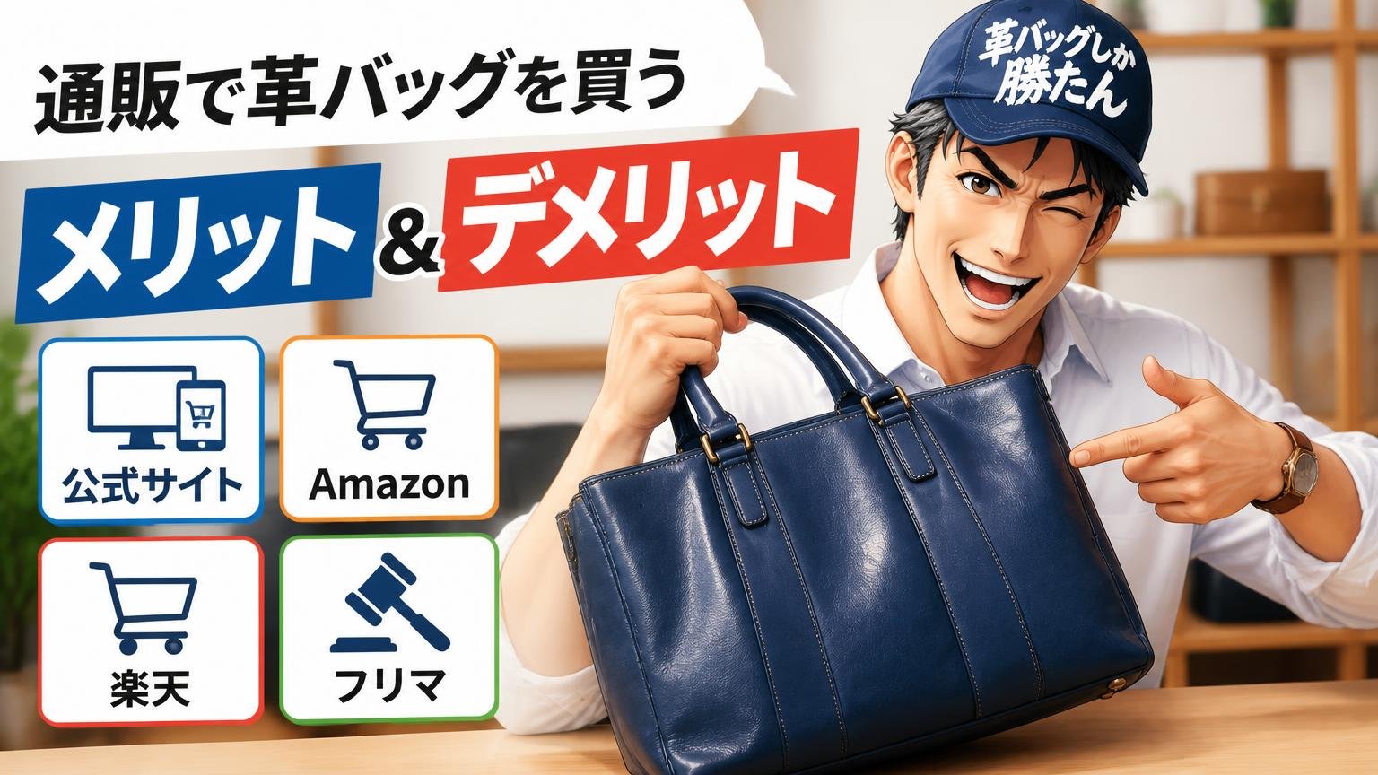 通販で革バッグを買うメリット・デメリット【公式サイト・Amazon・楽天・フリマ】