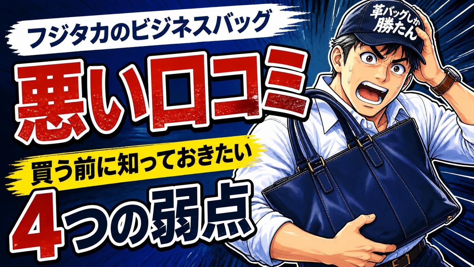 フジタカのビジネスバッグの悪い口コミ｜買う前に知っておきたい4つの弱点
