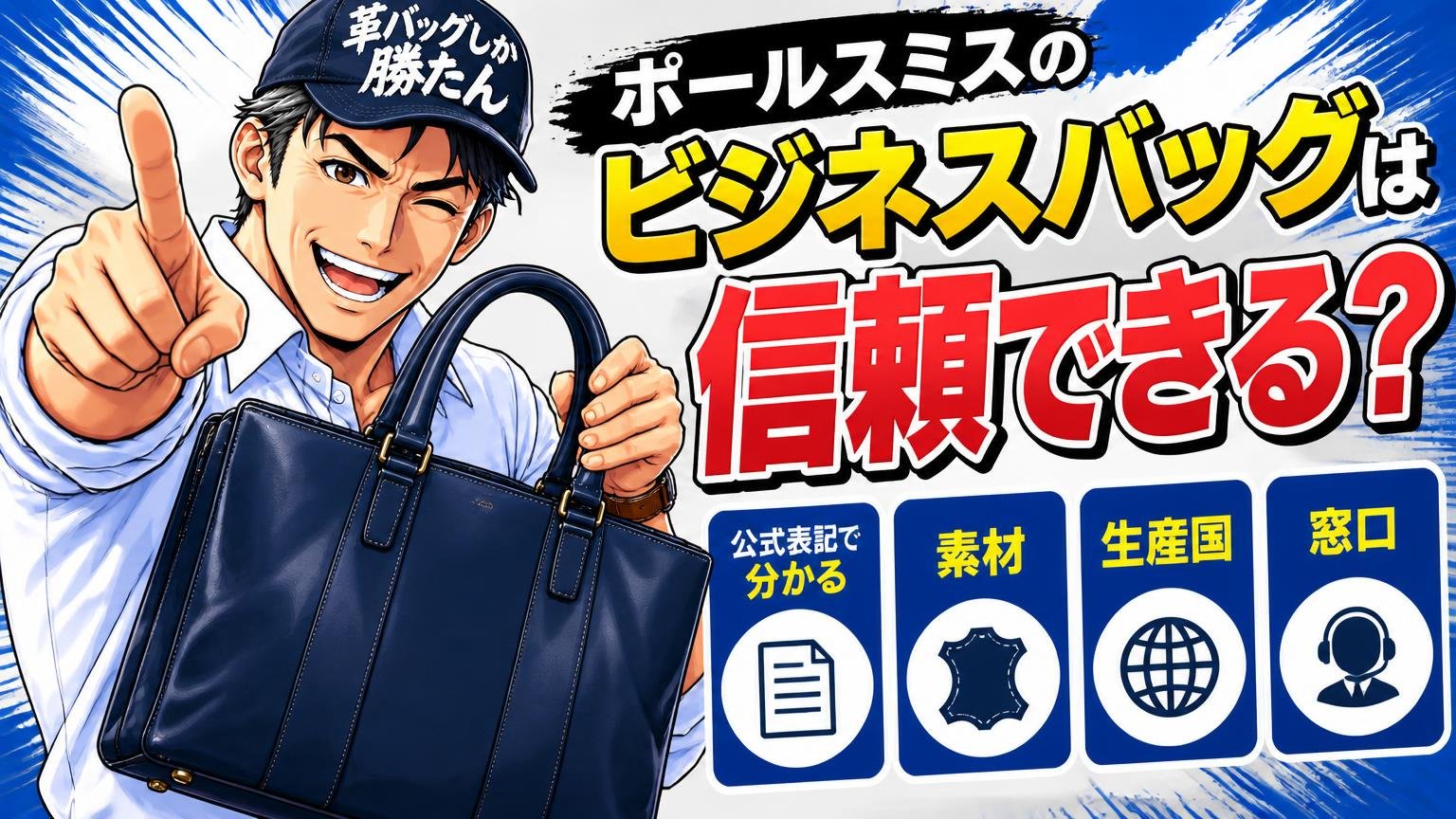 ポールスミスのビジネスバッグは信頼できる？公式表記で分かる素材・生産国・窓口