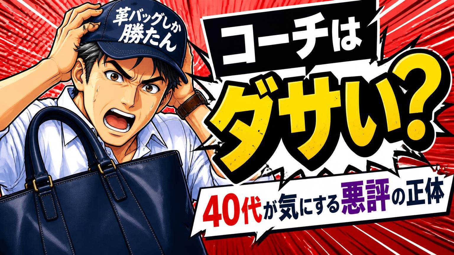 「コーチはダサい?」40代が気にする悪評の正体