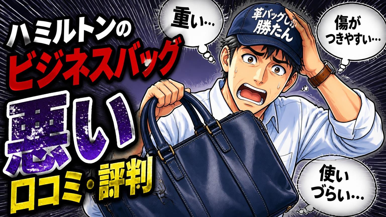 ハミルトンのビジネスバッグの悪い口コミ・評判