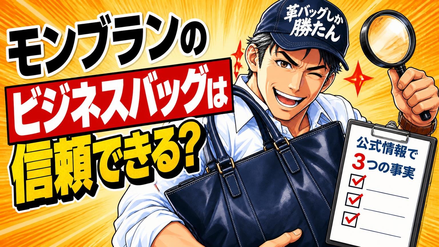 モンブランのビジネスバッグは信頼できる?公式情報で確かめた3つの事実