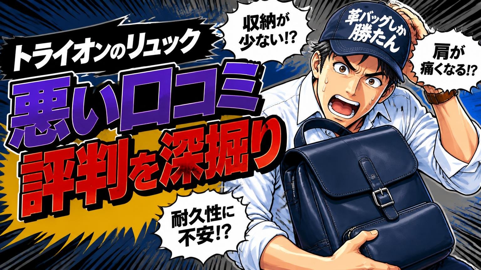 トライオンのリュックの悪い口コミ・評判を深掘り