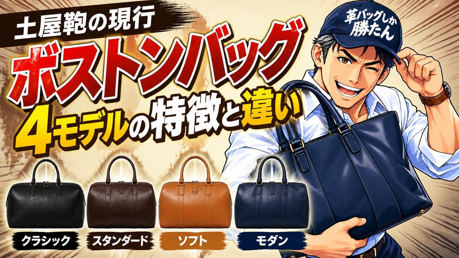 土屋鞄の現行ボストンバッグ4モデルの特徴と違い